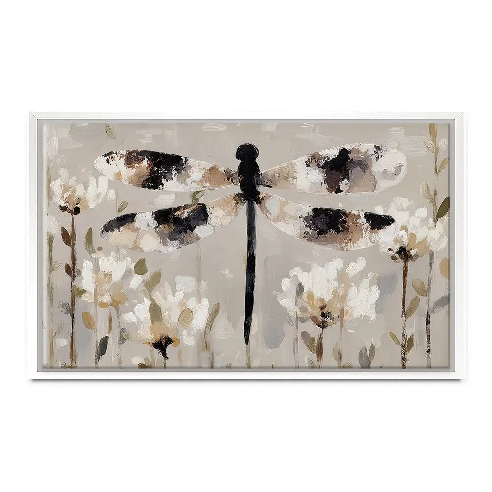 Dragonfly Meadow Hover Canvas Print Dragonfly Meadow Hover Canvas Print wall art product Chromatic Storm Studio