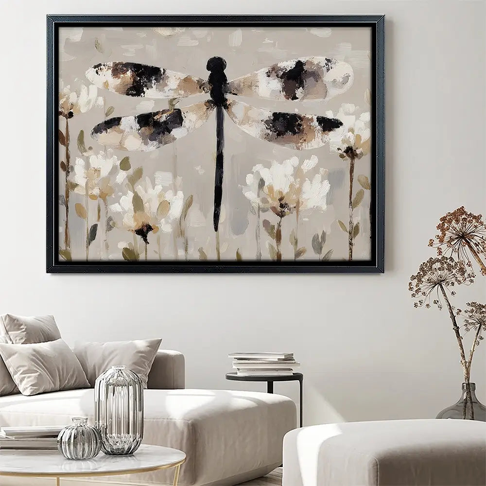 Dragonfly Meadow Hover Canvas Print Dragonfly Meadow Hover Canvas Print wall art product Chromatic Storm Studio
