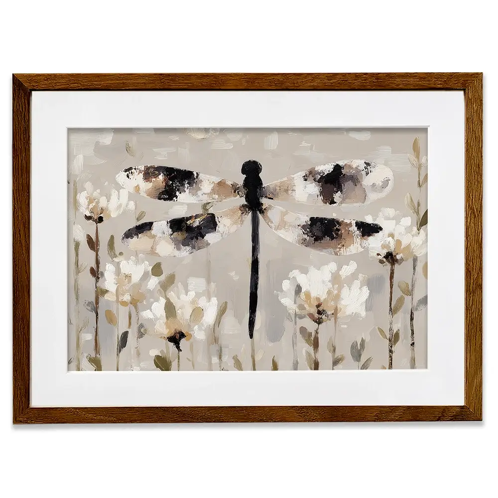 Dragonfly Meadow Hover Framed Art Print Dragonfly Meadow Hover Framed Art Print wall art product Chromatic Storm Studio