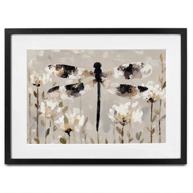 Dragonfly Meadow Hover Framed Art Print Dragonfly Meadow Hover Framed Art Print wall art product Chromatic Storm Studio