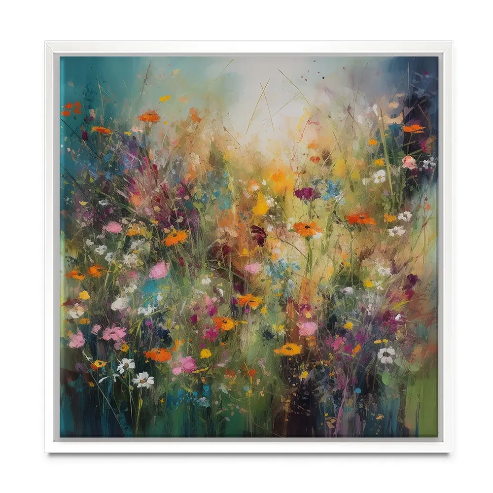 Dreaming Of Wildflowers Square Canvas Print Dreaming Of Wildflowers Square Canvas Print wall art product Creative Studio - Independent