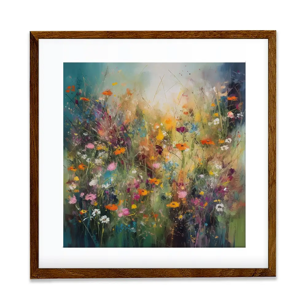 Dreaming Of Wildflowers Square Framed Art Print Dreaming Of Wildflowers Square Framed Art Print wall art product Creative Studio - Independent
