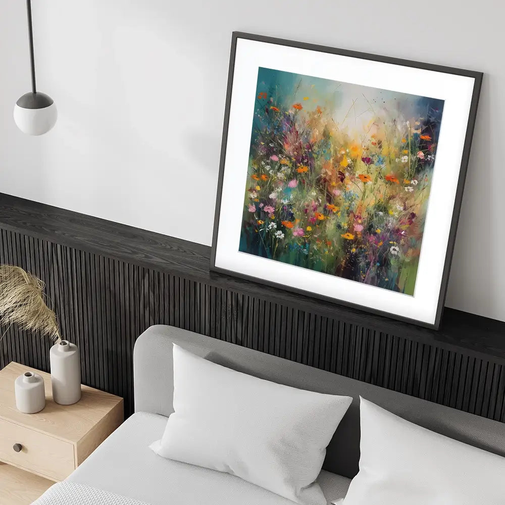 Dreaming Of Wildflowers Square Framed Art Print Dreaming Of Wildflowers Square Framed Art Print wall art product Creative Studio - Independent