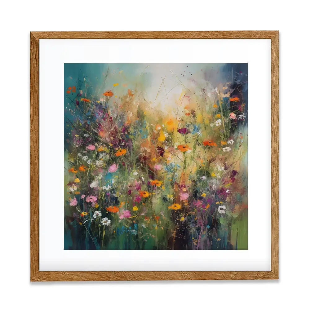 Dreaming Of Wildflowers Square Framed Art Print Dreaming Of Wildflowers Square Framed Art Print wall art product Creative Studio - Independent