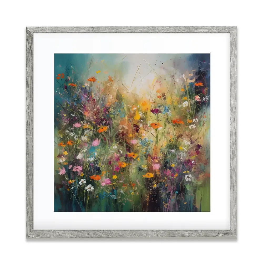 Dreaming Of Wildflowers Square Framed Art Print Dreaming Of Wildflowers Square Framed Art Print wall art product Creative Studio - Independent