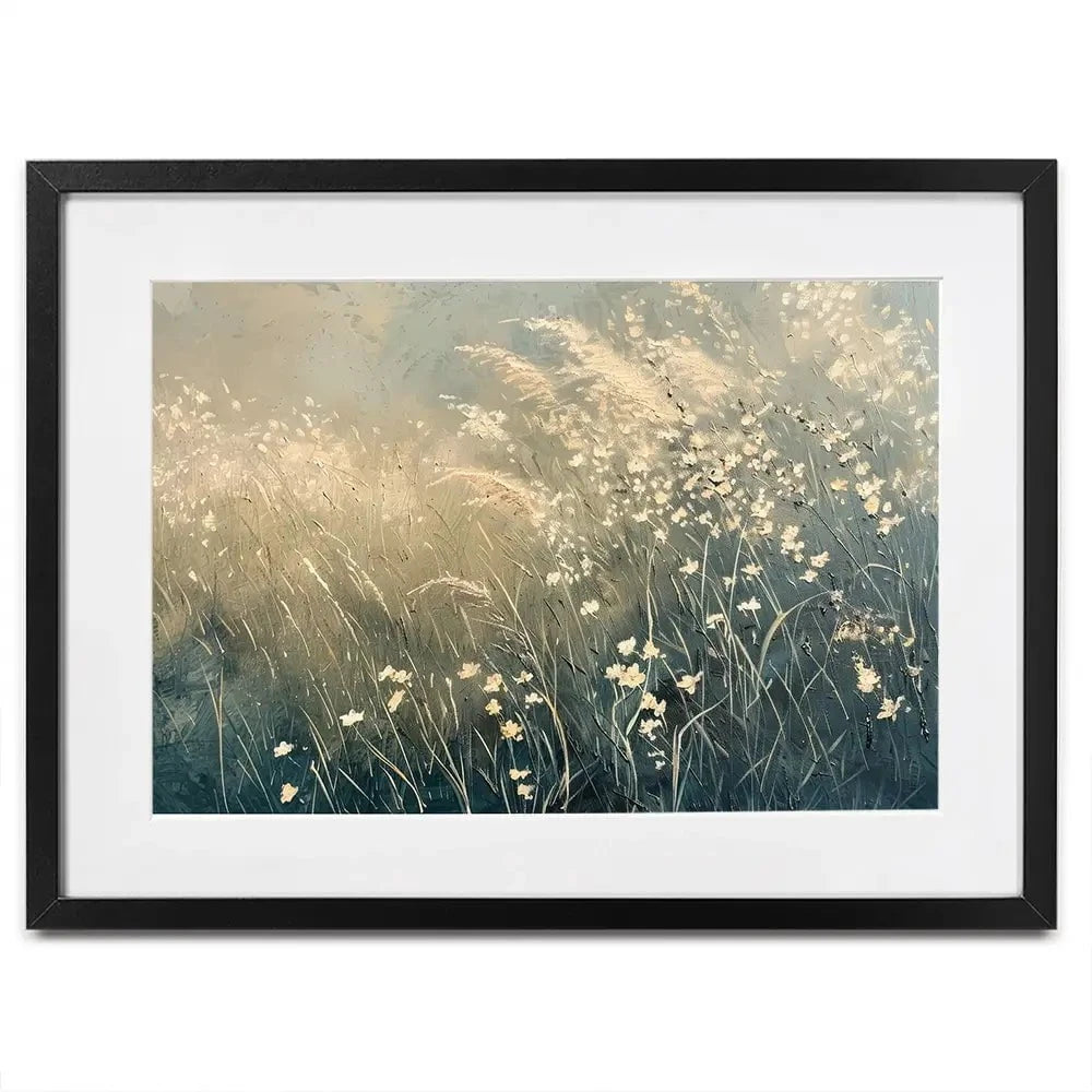 Dreamy Blue Field Framed Art Print Dreamy Blue Field Framed Art Print wall art product Arlington Prints - Independent