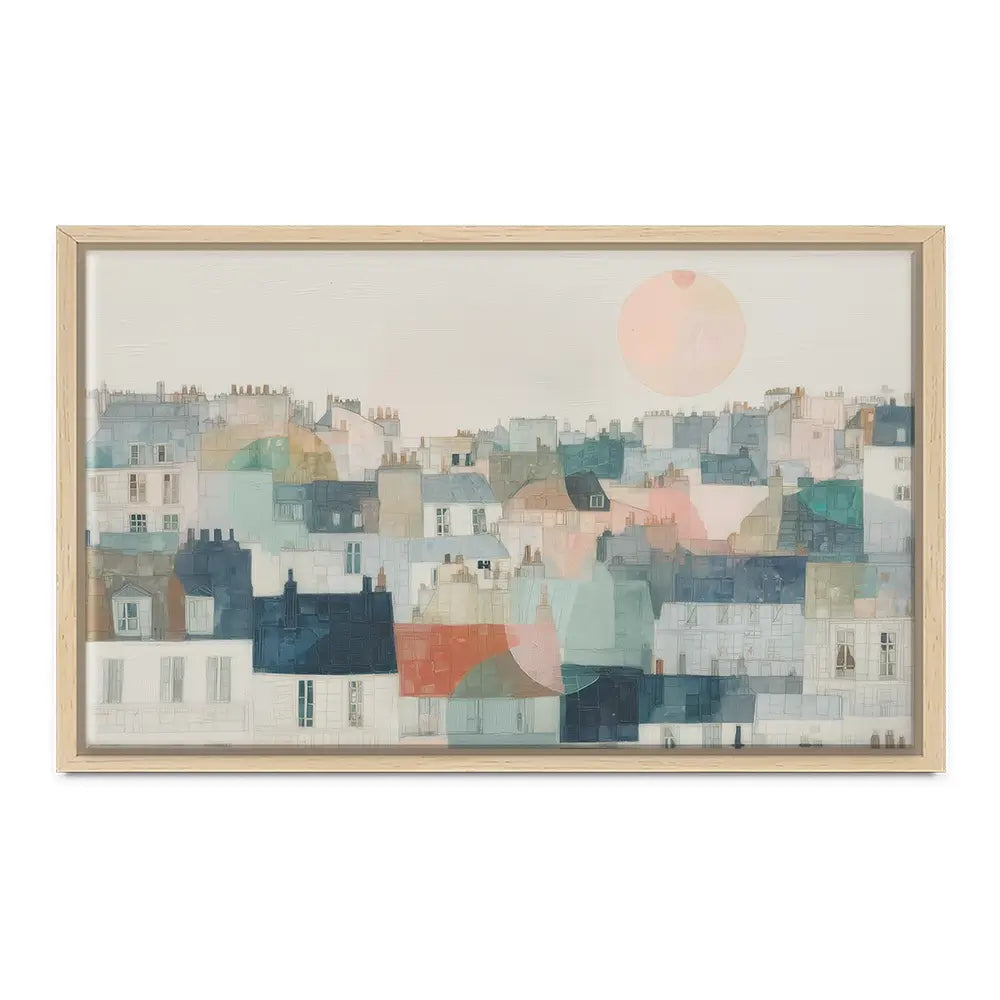 Dreamy Parisian Rooftops Canvas Print Dreamy Parisian Rooftops Canvas Print wall art product Chromatic Storm Studio