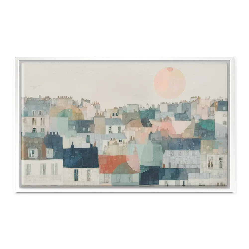 Dreamy Parisian Rooftops Canvas Print Dreamy Parisian Rooftops Canvas Print wall art product Chromatic Storm Studio
