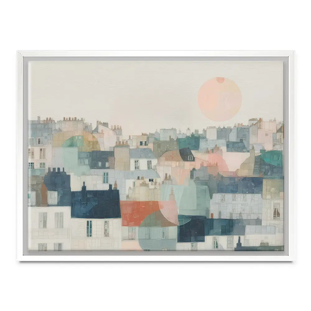 Dreamy Parisian Rooftops Canvas Print Dreamy Parisian Rooftops Canvas Print wall art product Chromatic Storm Studio