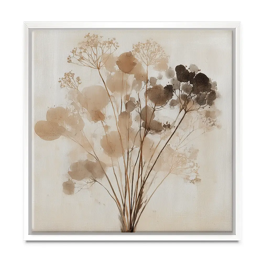 Dried Florals Square Canvas Print Dried Florals Square Canvas Print wall art product Chromatic Storm Studio