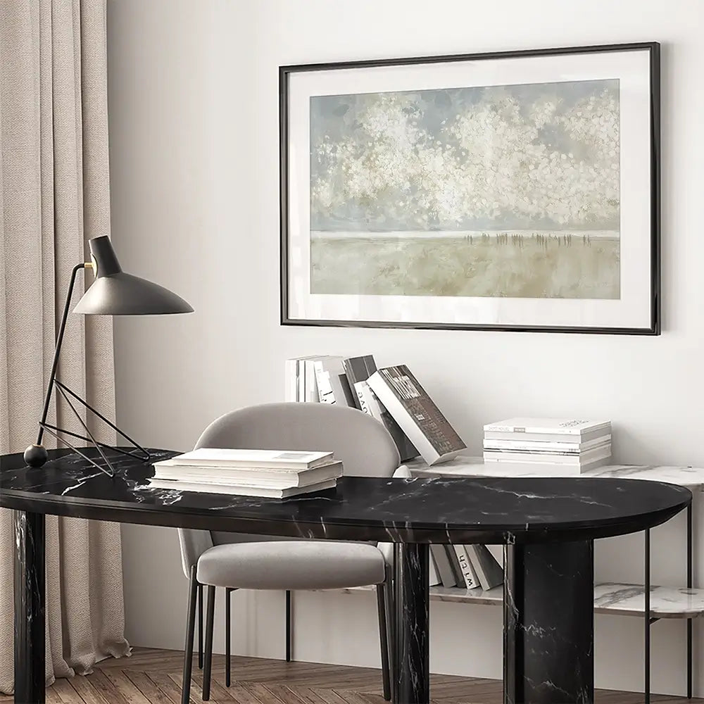 Drifting Blossom Sky Framed Art Print Drifting Blossom Sky Framed Art Print wall art product Chromatic Storm Studio