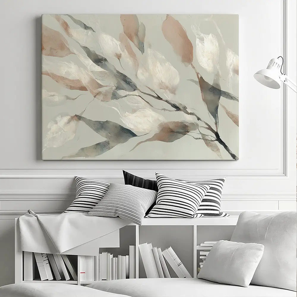 Drifting Coral Petals Canvas Print Drifting Coral Petals Canvas Print wall art product Chromatic Storm Studio