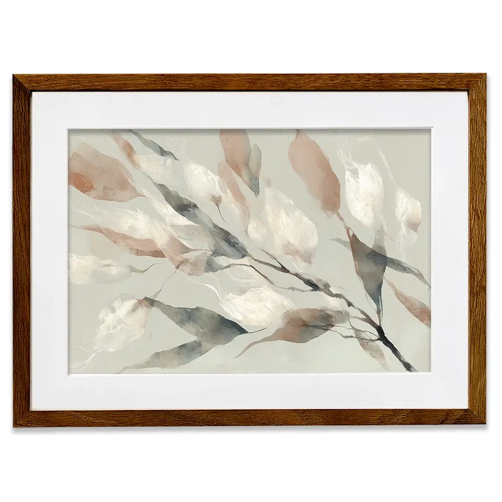 Drifting Coral Petals Framed Art Print Drifting Coral Petals Framed Art Print wall art product Chromatic Storm Studio