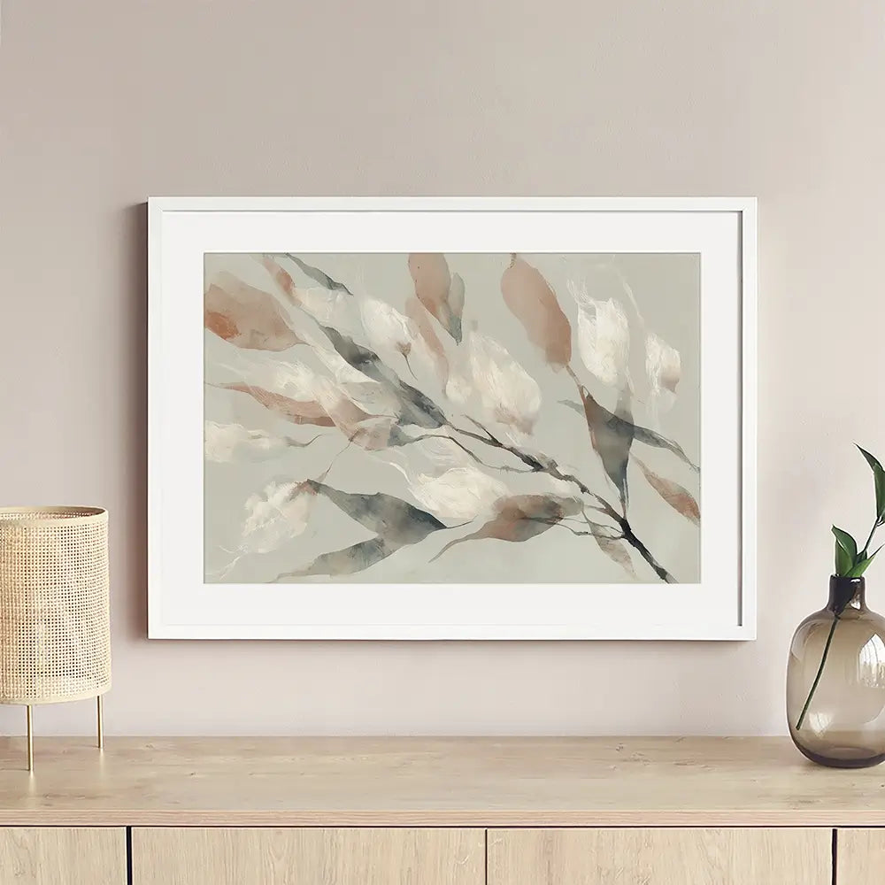 Drifting Coral Petals Framed Art Print Drifting Coral Petals Framed Art Print wall art product Chromatic Storm Studio