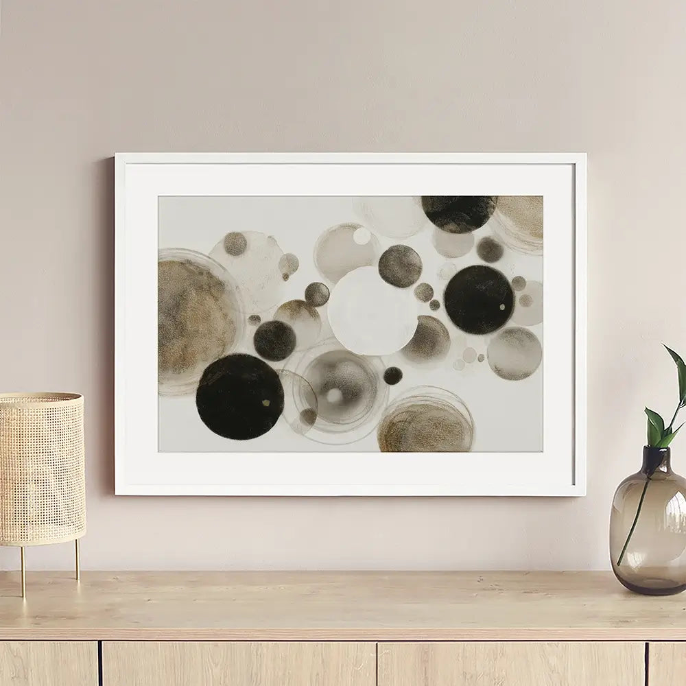 Drifting Orb Abstract Framed Art Print Drifting Orb Abstract Framed Art Print wall art product Chromatic Storm Studio