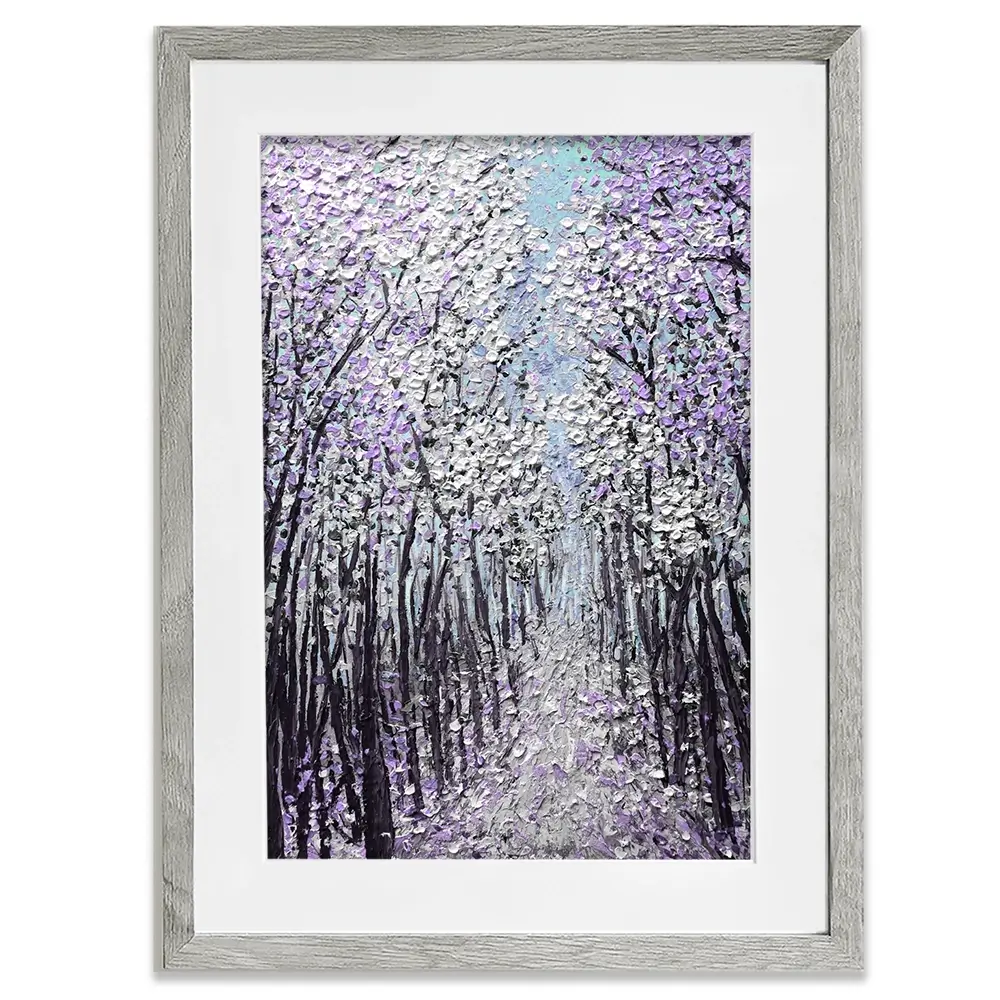Driftwood In Purple Framed Art Print Driftwood In Purple Framed Art Print wall art product Nada Khatib