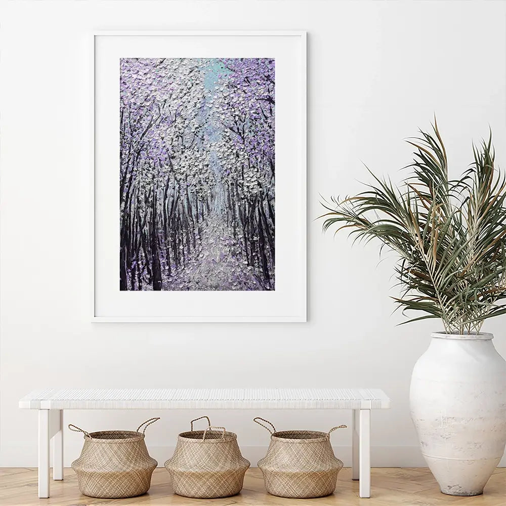 Driftwood In Purple Framed Art Print Driftwood In Purple Framed Art Print wall art product Nada Khatib