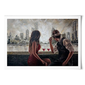 Drinks By The Yarra Art Print Drinks By The Yarra Art Print wall art product Isabella Karolewicz