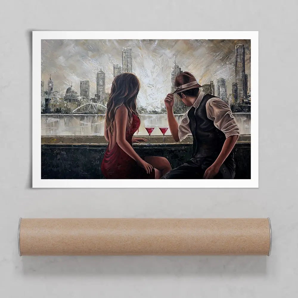 Drinks By The Yarra Art Print Drinks By The Yarra Art Print wall art product Isabella Karolewicz