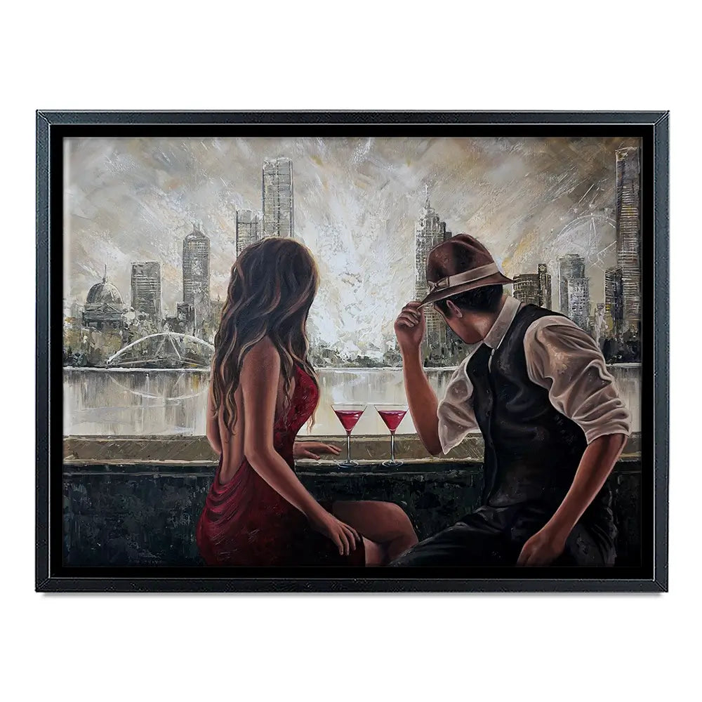 Drinks By The Yarra Canvas Print Drinks By The Yarra Canvas Print wall art product Isabella Karolewicz