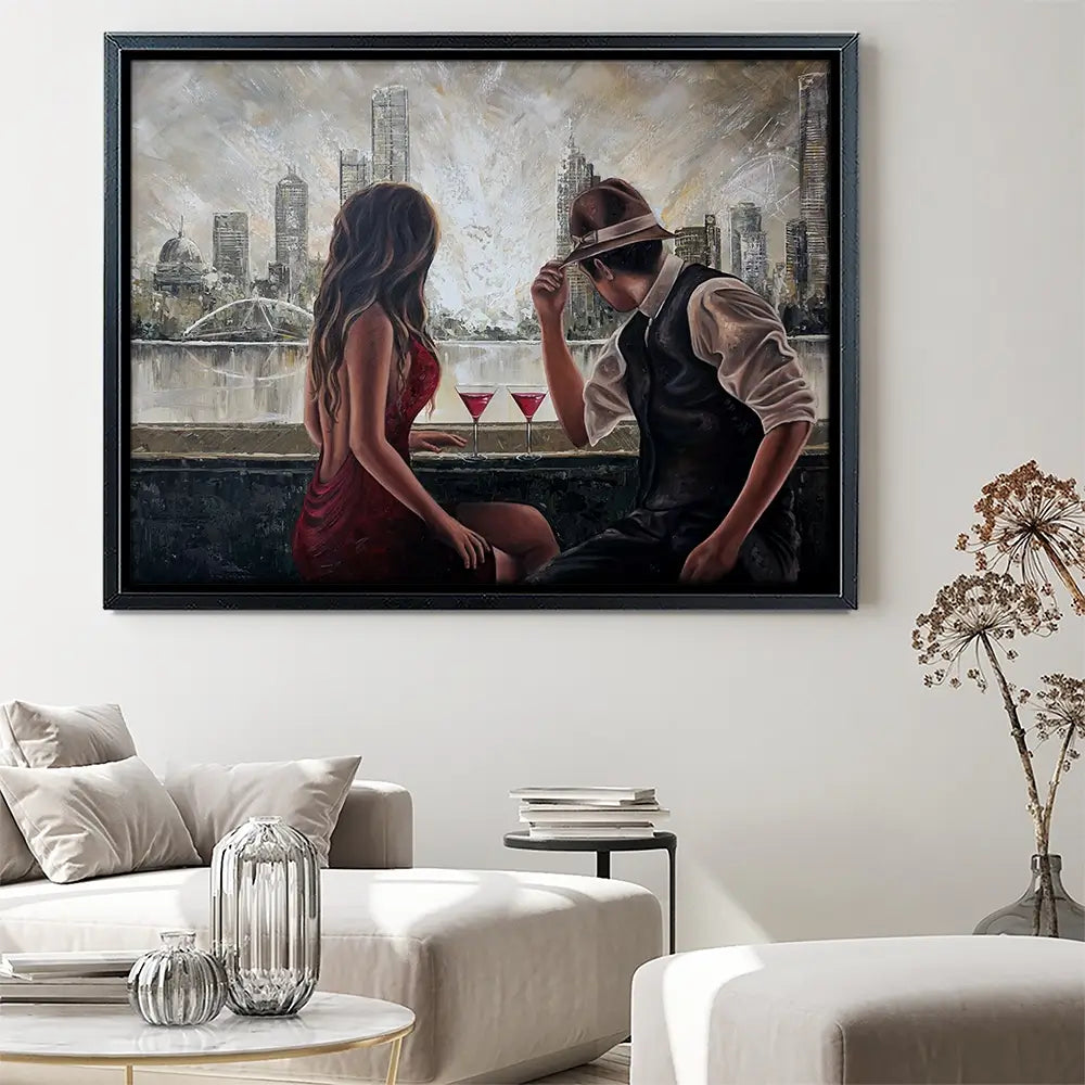 Drinks By The Yarra Canvas Print Drinks By The Yarra Canvas Print wall art product Isabella Karolewicz