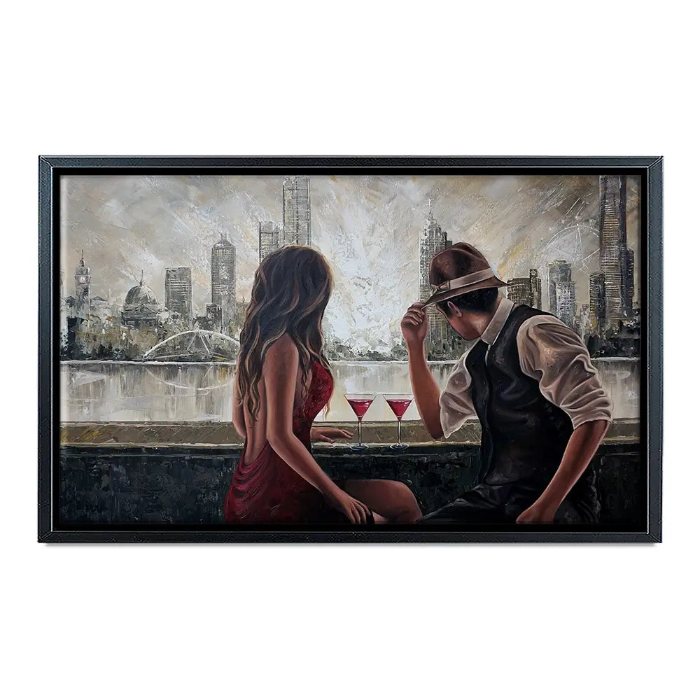 Drinks By The Yarra Canvas Print Drinks By The Yarra Canvas Print wall art product Isabella Karolewicz