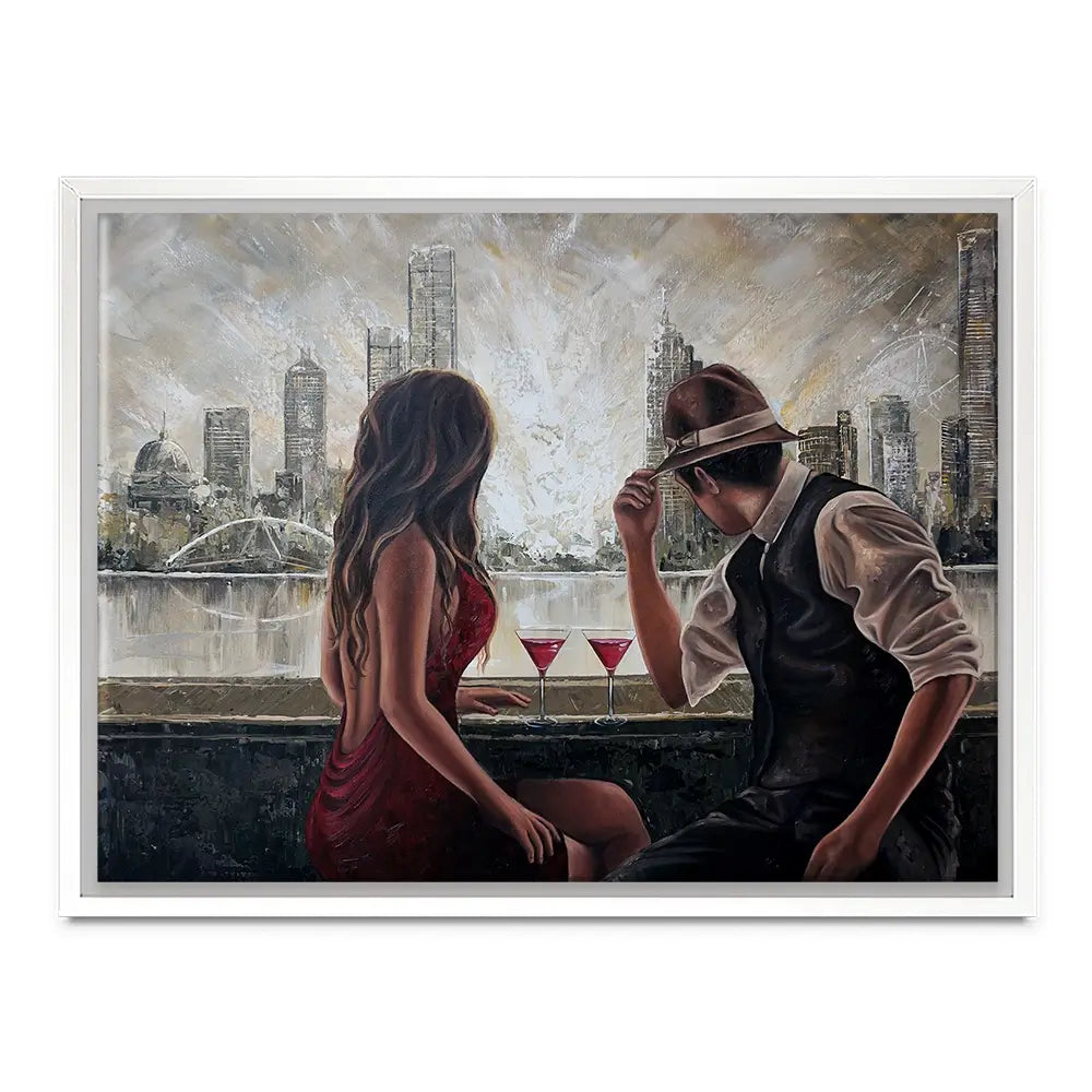 Drinks By The Yarra Canvas Print Drinks By The Yarra Canvas Print wall art product Isabella Karolewicz