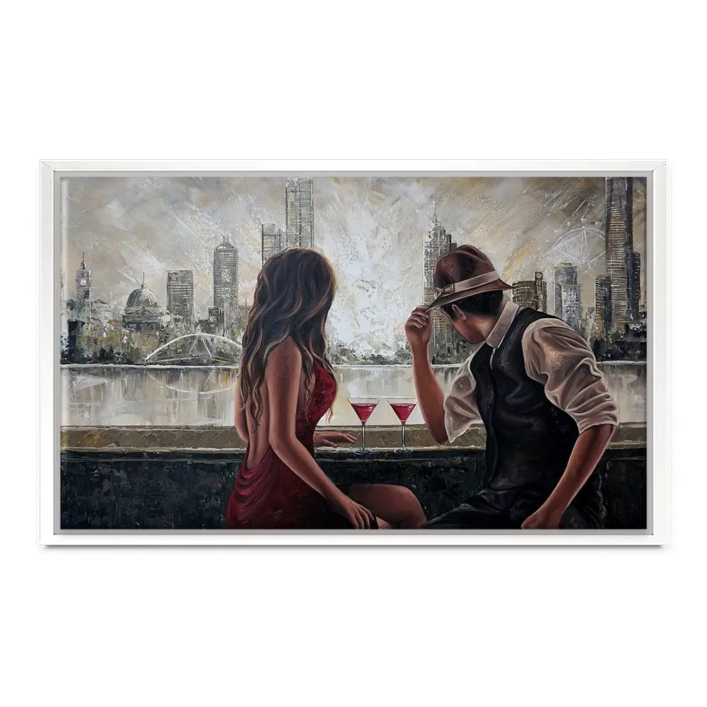 Drinks By The Yarra Canvas Print Drinks By The Yarra Canvas Print wall art product Isabella Karolewicz