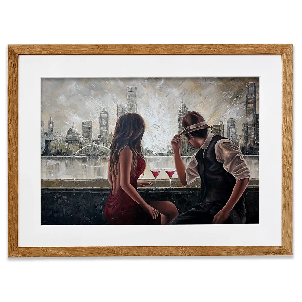 Drinks By The Yarra Framed Art Print Drinks By The Yarra Framed Art Print wall art product Isabella Karolewicz