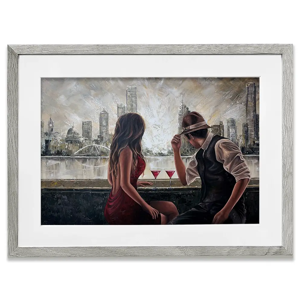 Drinks By The Yarra Framed Art Print Drinks By The Yarra Framed Art Print wall art product Isabella Karolewicz