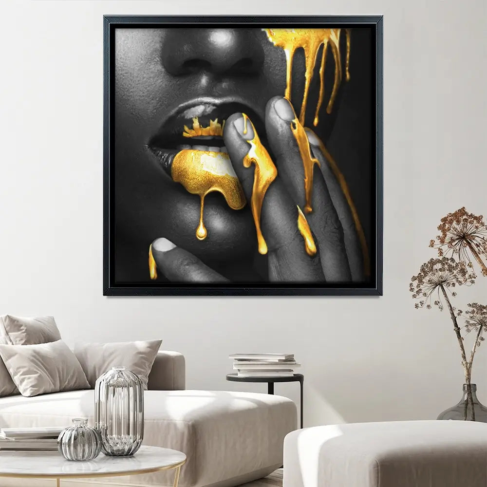 Dripping Square Canvas Print Dripping Square Canvas Print wall art product H Cleary
