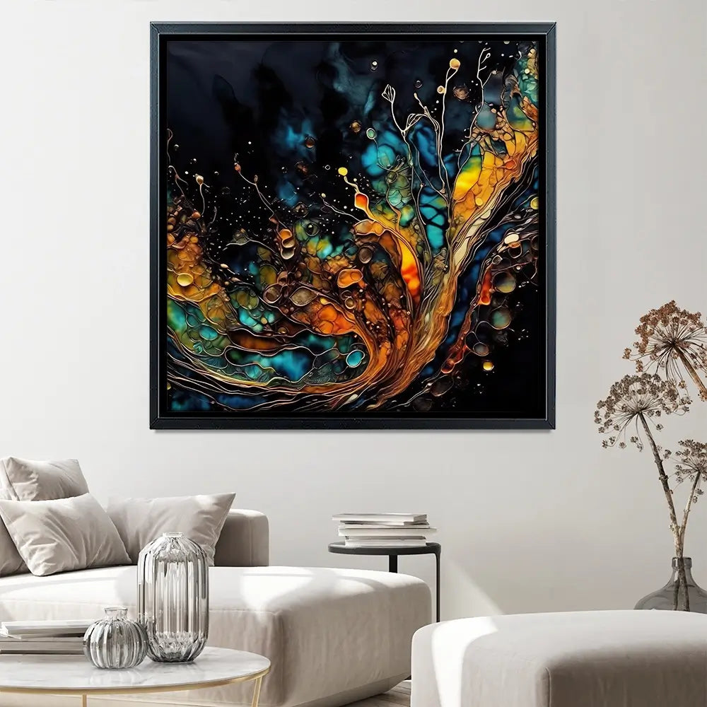 Droplets Journey Square Canvas Print Droplets Journey Square Canvas Print wall art product Violeta Allaberdieva