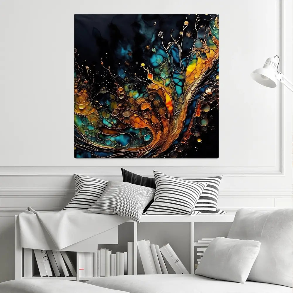 Droplets Journey Square Canvas Print Droplets Journey Square Canvas Print wall art product Violeta Allaberdieva