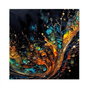 Droplets Journey Square Canvas Print Droplets Journey Square Canvas Print wall art product Violeta Allaberdieva
