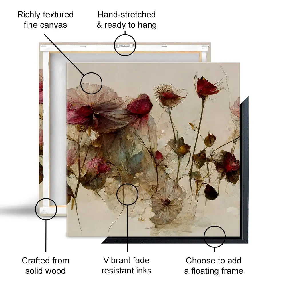 Dry Beauties 11 Square Canvas Print Dry Beauties 11 Square Canvas Print wall art product Treechild