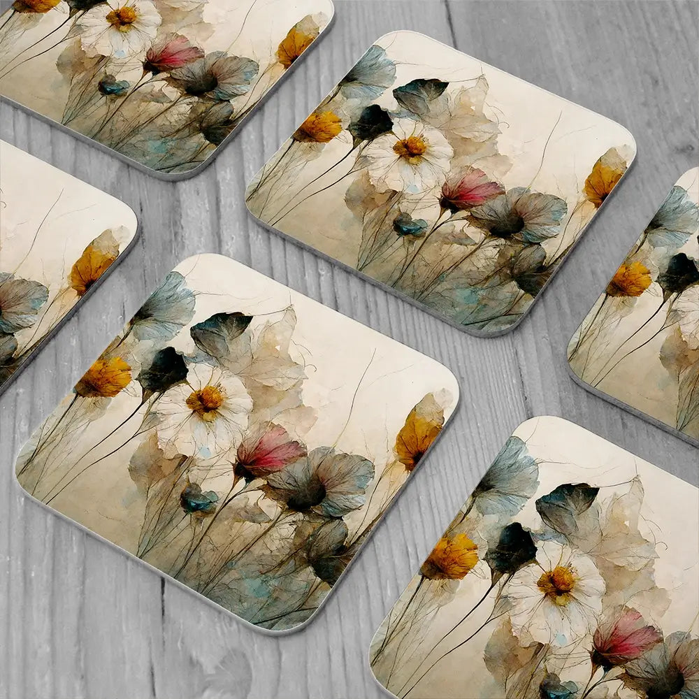Dry Bouquet Coaster Set Dry Bouquet Coaster Set wall art product Treechild