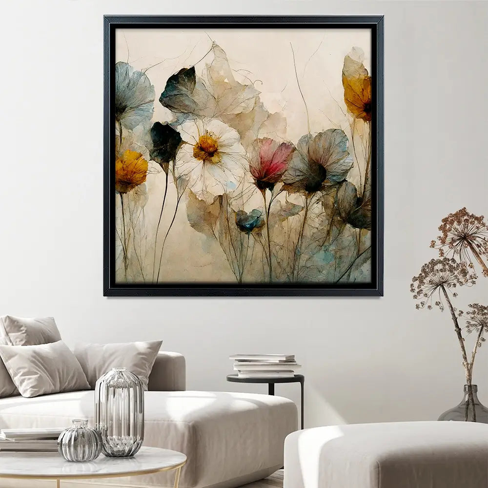 Dry Bouquet Square Canvas Print Dry Bouquet Square Canvas Print wall art product Treechild