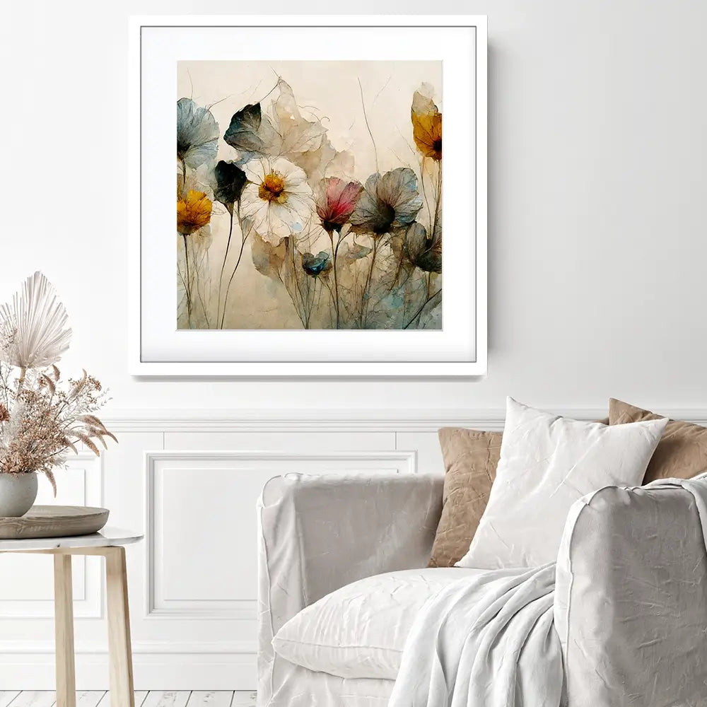 Dry Bouquet Square Framed Art Print Dry Bouquet Square Framed Art Print wall art product Treechild