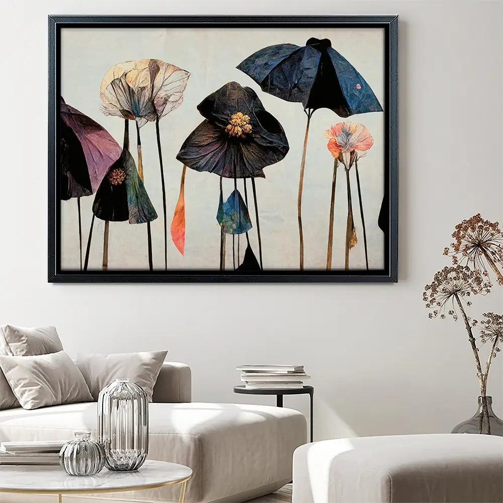 Dry Umbrella Flowers Canvas Print Dry Umbrella Flowers Canvas Print wall art product Treechild