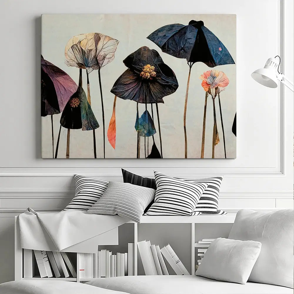 Dry Umbrella Flowers Canvas Print Dry Umbrella Flowers Canvas Print wall art product Treechild