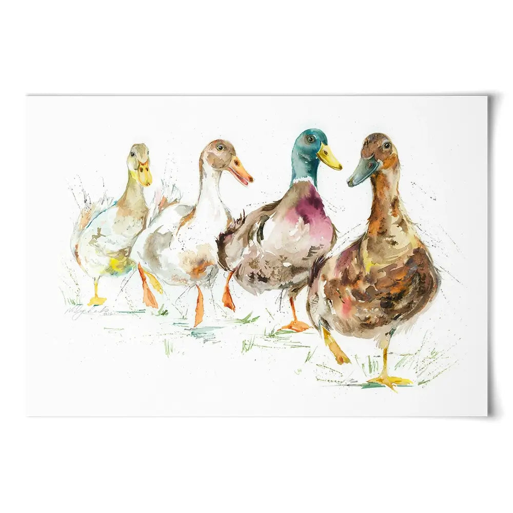 Duck Race Art Print Duck Race Art Print wall art product Nicola Jane Rowles