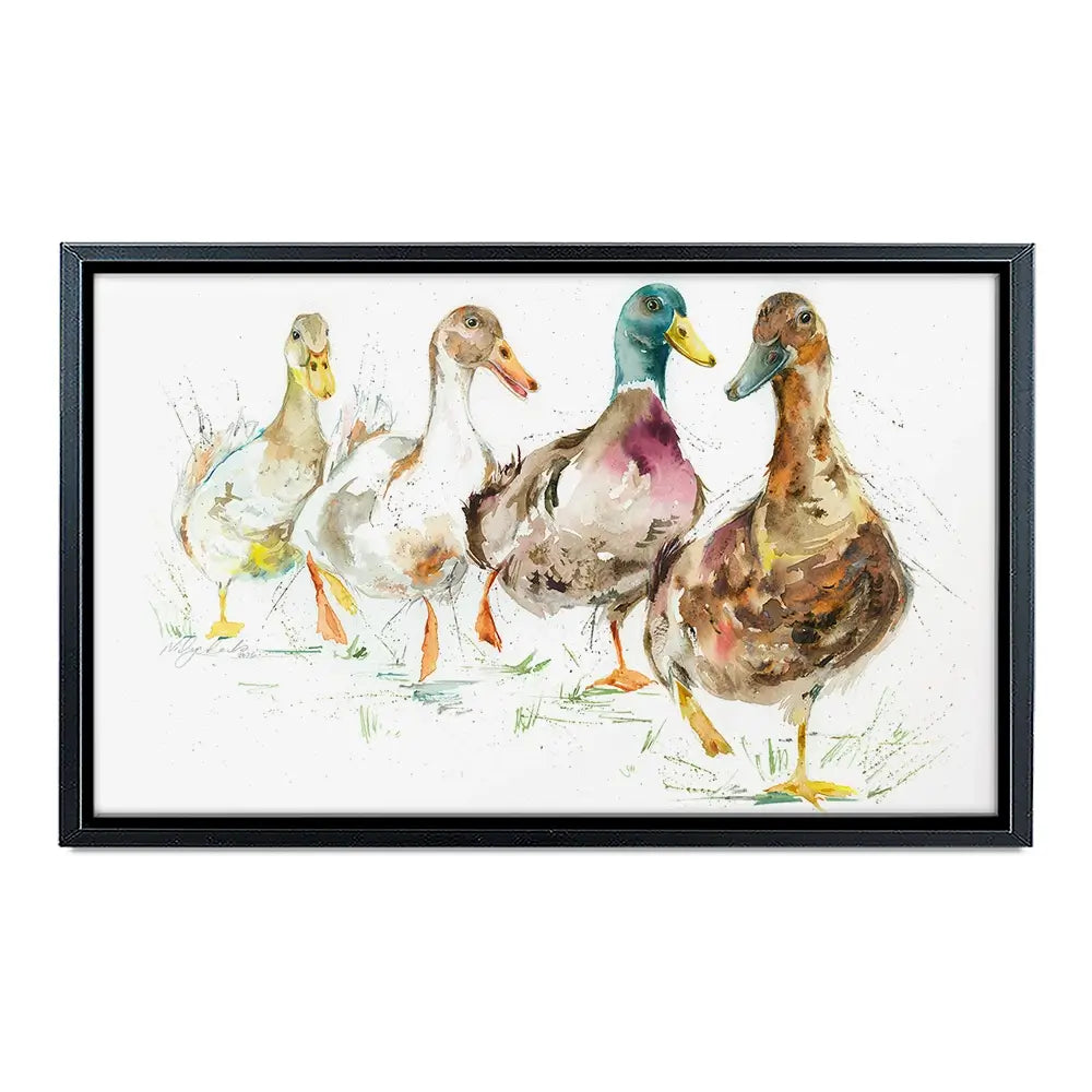 Duck Race Canvas Print Duck Race Canvas Print wall art product Nicola Jane Rowles