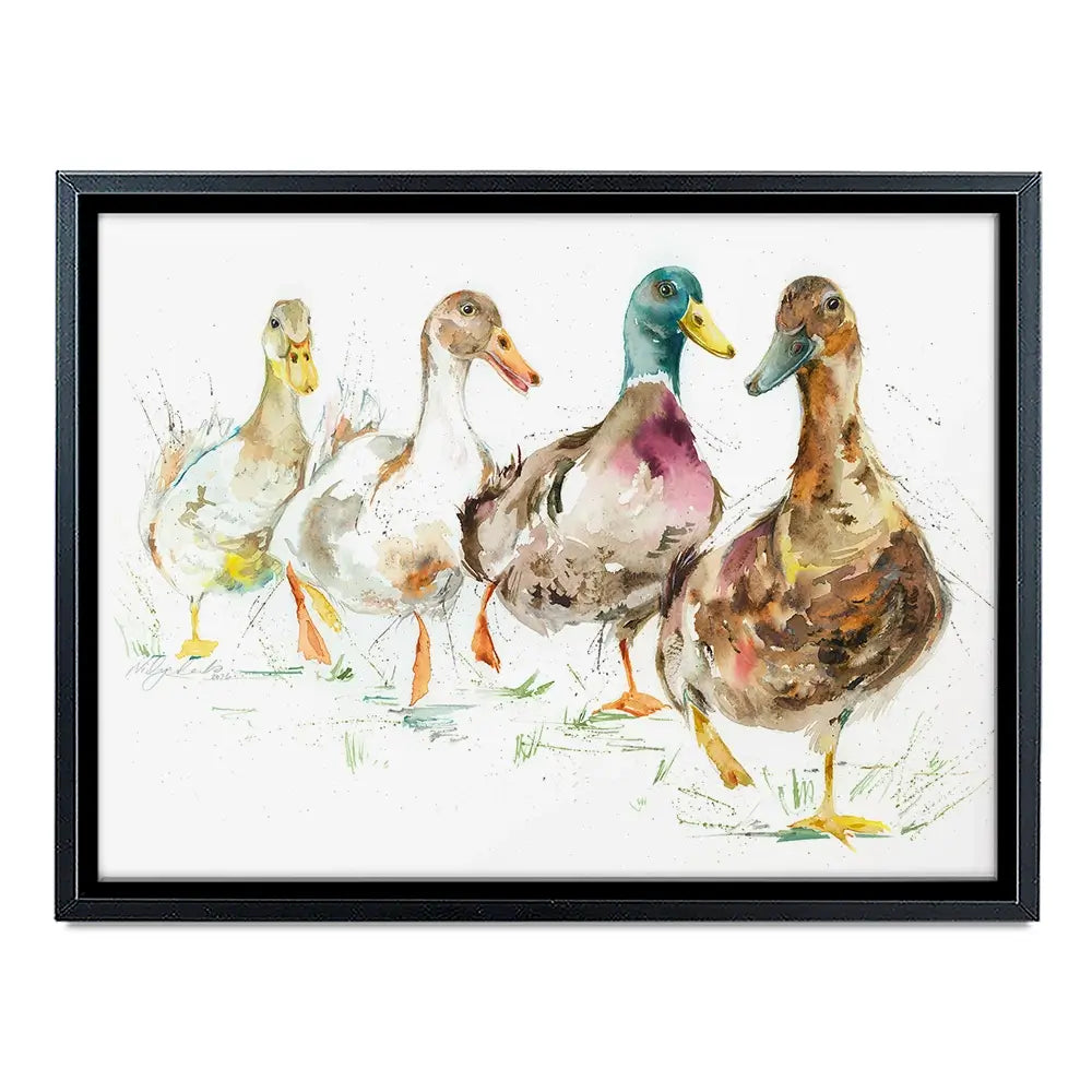 Duck Race Canvas Print Duck Race Canvas Print wall art product Nicola Jane Rowles