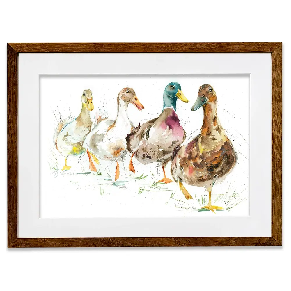 Duck Race Framed Art Print Duck Race Framed Art Print wall art product Nicola Jane Rowles