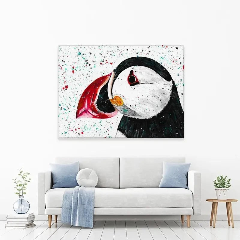 Duke The Puffin Canvas Print Duke The Puffin Canvas Print wall art product Emma LC Art
