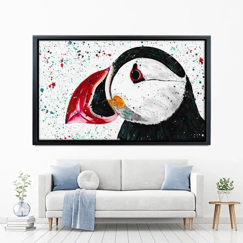 Duke The Puffin Canvas Print Duke The Puffin Canvas Print wall art product Emma LC Art