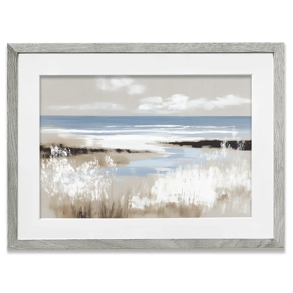 Dune Grass Above Tide Framed Art Print Dune Grass Above Tide Framed Art Print wall art product Chromatic Storm Studio