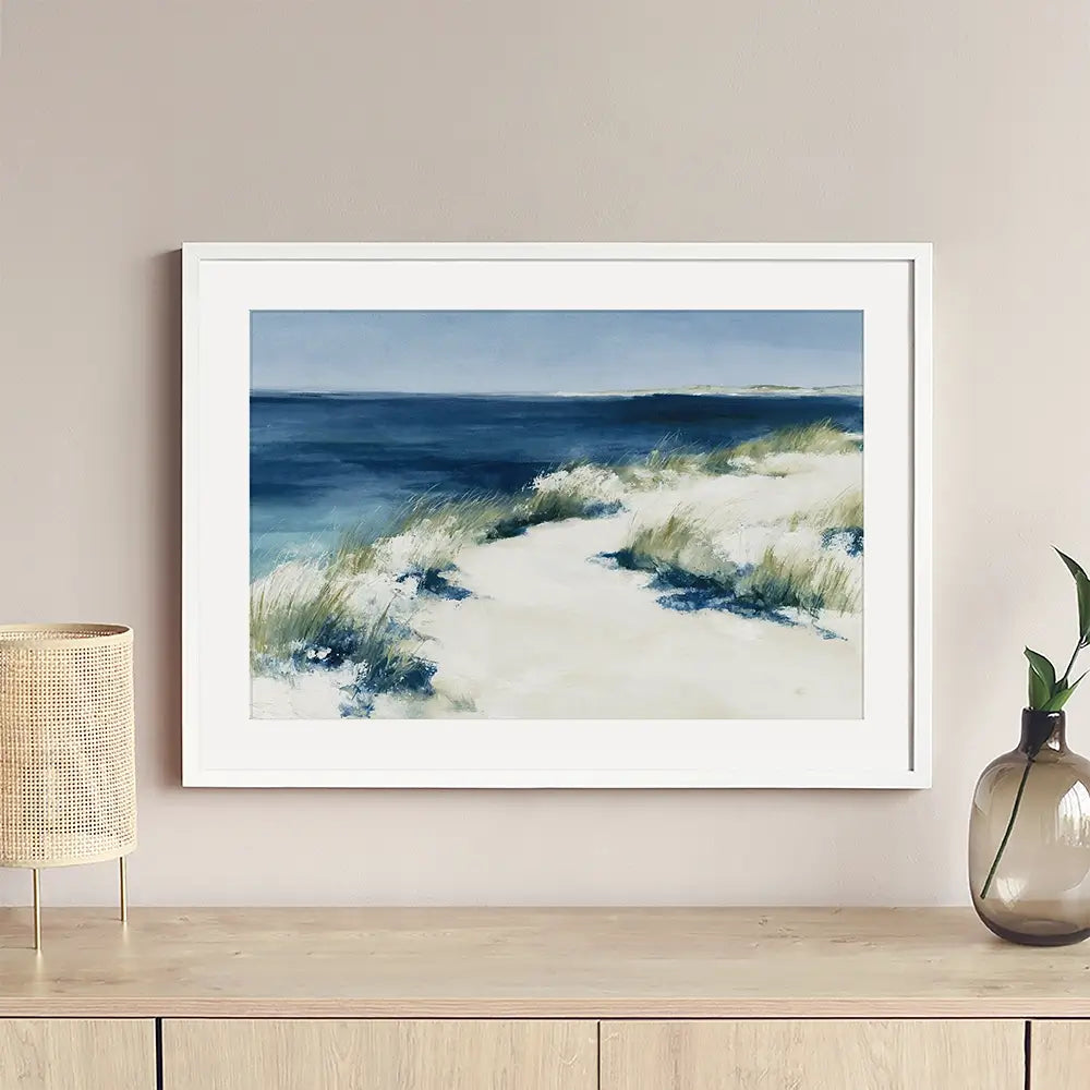 Dune Grasses At Tide Framed Art Print Dune Grasses At Tide Framed Art Print wall art product Chromatic Storm Studio