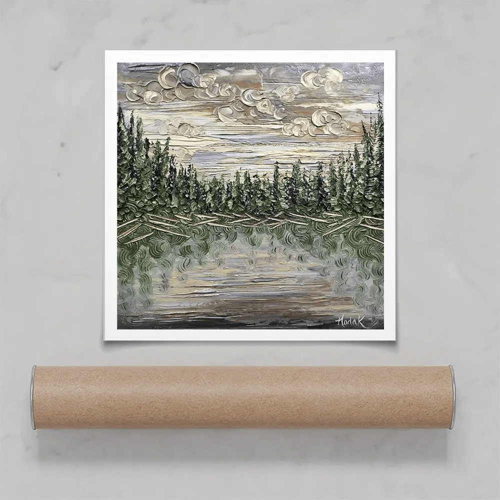 Dusk To Dawn Square Art Print Dusk To Dawn Square Art Print wall art product Nada Khatib