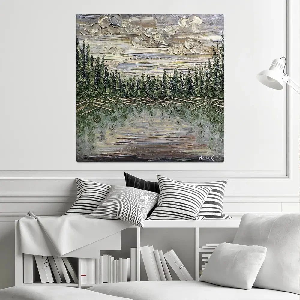 Dusk To Dawn Square Canvas Print Dusk To Dawn Square Canvas Print wall art product Art Print Shop